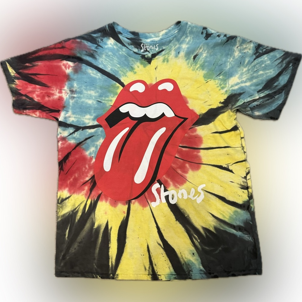 New! The Rolling Stones Authentic Tie Dye Concert Tee Size Large Vintage